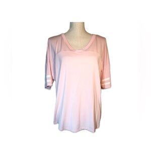 Flirtitude Active Pink Short Sleeve Jersey Top Women’s Size Large